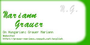 mariann grauer business card